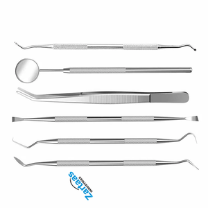 Juego de herramientas dentales Kit de instrumentos de higiene dental (6 uds) que incluye espejo dental Fabricante y exportador de Instrumentos dentales - Product Image 4