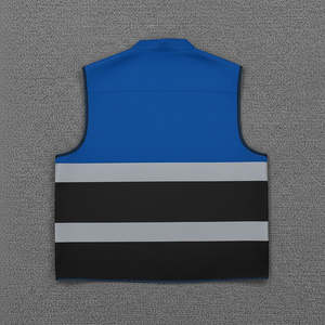 Gilet de sécurité réfléchissant haute visibilité sur mesure avec bande, sans manches, pour travaux de construction routière, vêtements de travail OEM, gilet de sécurité pour hommes - Product Image 3