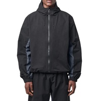 Veste coupe-vent personnalisée, veste décontractée d'automne, fermeture éclair, mode, extérieur, légère, coupe-vent, respirante, nylon froissé