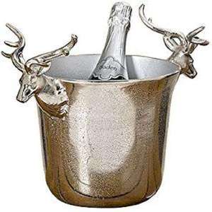 Durable Gold Plated Round Metal Ice <b>Bucket</b> <b>with</b> Black <b>Stand</b> Perfect for Weddings Restaurant Party Use Bottle Cooler Chiller - Product Image 4