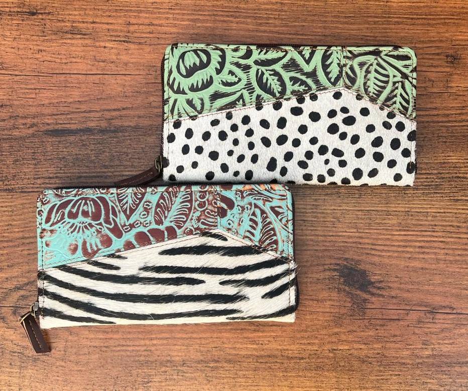 Brown With Turquoise Embossed