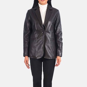 Abrigos de Cuero Formales Vintage de Manga Larga para Mujer, de Primera Calidad, MOQ Bajo, Precio al por Mayor de Otoño Invierno, Lujo - Product Image 1