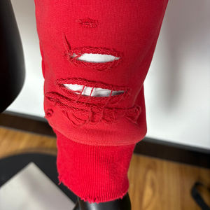 เสื้อฮู้ดดี้สั้นผ้าเฟรนช์เทอร์รี่ฟอกสีแบบแอซิดวอช สไตล์สตรีทแวร์ สำหรับผู้ชาย ตกแต่งด้วยคริสตัล น้ำหนักมาก ผลิตตามแบบ OEM - Product Image 4