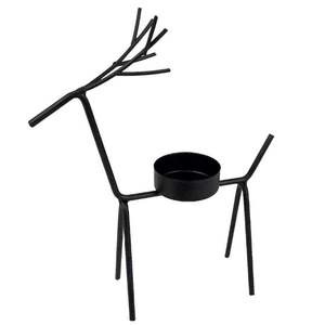 Impresionantes portavelas de metal con acabados de primera calidad disponibles en negro recubierto de polvo antiguo para una decoración versátil - Product Image 2