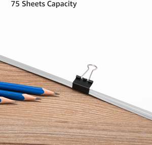 Clips de reliure robustes, fournitures de bureau, petits (0,75 po), pour l'organisation de documents, fournitures scolaires, noirs, lot de 144 - Product Image 2