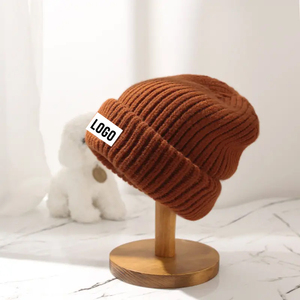 หมวกแก๊ปลายหัวกะโหลกสำหรับผู้ชายและผู้หญิงโลโก้แบบกำหนดเองหมวกลายหัวกะโหลกหนาสำหรับเล่นสกีแบบนุ่มหมวกสำหรับฤดูหนาวหมวกทรงบีนนี่อบอุ่น - Product Image 4