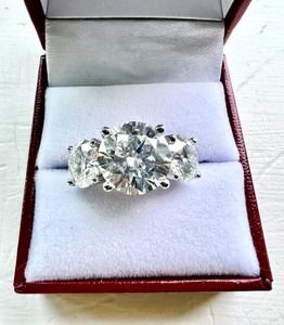 แหวนเพชรโมอิสสามชิ้นทำจากเงินสเตอริงเครื่องประดับฮิปฮอปทำจากเหล็กของขวัญเพชรอื่นๆที่สวยงามสำหรับเธอ - Product Image 4