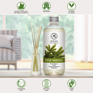 Aromatika Natural Pine Needle Aroma <b>Diffuser</b> Refill Liquid 500ml Long Lasting <b>Room</b> Fragrance Reed <b>Diffuser</b> Oil - Product Image 3