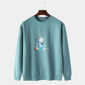 Pull-over décontracté pour hommes, sweatshirts confortables et élégants, vêtements de Offre Spéciale à la mode pour l'hiver, teints en couleur unie - Product Image 4