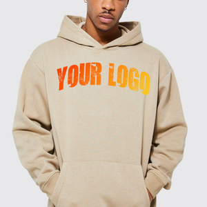 Sweat-shirts à capuche surdimensionnés en molleton 100% coton 500 GSM personnalisés, brodés, pour hommes, vêtements de sport d'hiver - Product Image 2