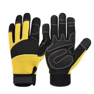 Gants de mécanicien en cuir de vachette grainé de qualité supérieure avec logo personnalisé, gants de conducteur, fonctions anti-coupure et anti-impact - Product Image 1