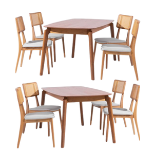 Hot Selling Outdoor and Indoor Furniture <b>Dining</b> Table <b>Set</b> Wooden <b>Dining</b> <b>Set</b> With <b>4</b> <b>Chairs</b> High Quality Product - Product Image 6