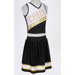Tenue de cheerleading pour compétition de danse et performance sportive d'équipe – Couleur et design personnalisables – 100 % polyester - Product Image 3
