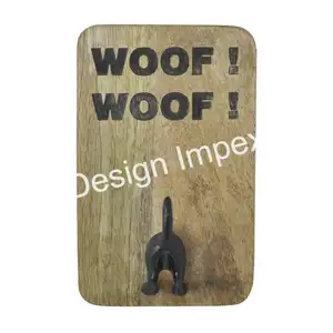 Woof Woof Elegant Wooden Hook For Wall Decorative door Mounted Unique Key Holder Made In India Wooden Wall hook Available Stock