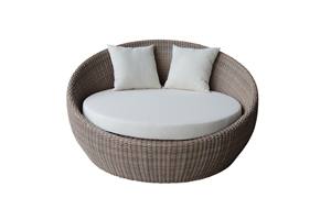PRSB-001H Poly rattan Round Sunbed - Relax - <b>Recline</b> - Product Image 2