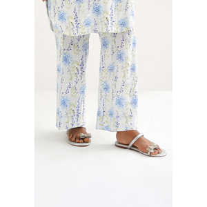 Ensemble coordonné imprimé en coton et viscose KST-43356, haut chic pour tous les jours, idéal pour le printemps/été, fabriqué en tissu chiffon - Product Image 2