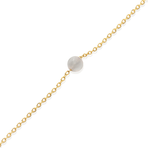 Pulsera de Cadena con Dijes de Diseño de Piedra Blanca y Oro, Estilo Moderno, Turca, Hecha a Mano, Plata de Ley 925, Joyería para Bodas y Fiestas - Product Image 3