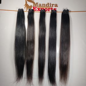 Extensiones de cabello humano recto doble visón largo indio crudo virgen alineado cutícula 100% al por mayor - Product Image 4