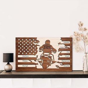 Grande peinture sur bois d'un chauffeur par Delarchi, impression UV, cadeau multifonctionnel pour papa pour les occasions spéciales - Product Image 3