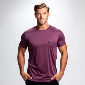 T-shirts de sport pour hommes de haute qualité, personnalisés, 90% polyester, 10% élasthanne, grande taille, coupe ajustée, tissu tricoté, prix bas - Product Image 4