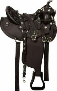 Classic Quality Western Synthetic Horse <b>Saddle</b> | Genuine Leather | Premium Synthetic Western Horse <b>Saddle</b> for Durable & Comfort - Product Image 2