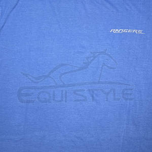 T-shirt surdimensionné bleu en coton sergé Streetwear lourd unisexe mode respirant Anti-rides grande taille OEM t-shirts en gros - Product Image 4