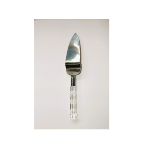 Juego de servidor de pastel de acero inoxidable con mango de cristal transparente, juego de pastel con mango acrílico para embalaje de regalo de una sola pieza, 1 ud. - Product Image 6