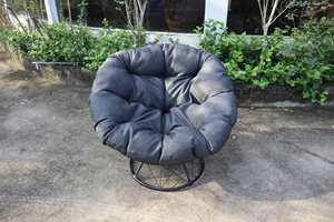 Chaise pivotante en poly rotin au design moderne rouge avec coussin Livraison rapide Balançoire de jardin pour mobilier d'extérieur pour balançoires de patio - Product Image 5