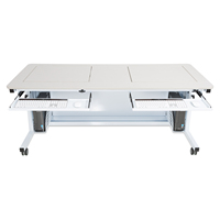 VersaDesk Revolution Bureau debout moderne Blanc/Cerise Hauteur réglable Fonction pliable pour la maison Bureau École Utilisation extérieure