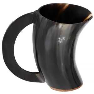 Corne polie naturelle de boeuf/vache personnalisée de haute qualité Viking pour boire de la bière Logo Koi fabriqué pour les fêtes - Product Image 3