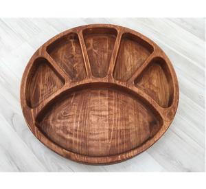 Artículos calientes Bandeja de servicio de madera de acacia Bandeja de madera Bandejas decorativas para la decoración del hogar Cena Cocina Hecho EN LA India - Product Image 6
