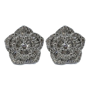 Nouvel Arrivage Hong Kong Vente en Gros Haute Qualité Or Blanc Massif 18 carats Véritable Diamant Clou d'oreille Tendance pour Fiançailles, Mariage, Cadeau de Fête - Product Image 1