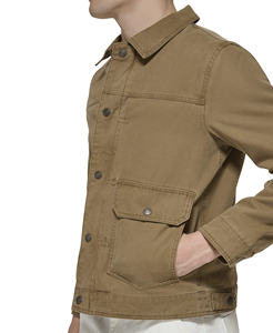 Chaquetas de hombre de exterior personalizadas, chaquetas de hombre de lona de otoño e invierno, chaqueta transpirable de alta calidad para hombre - Product Image 6