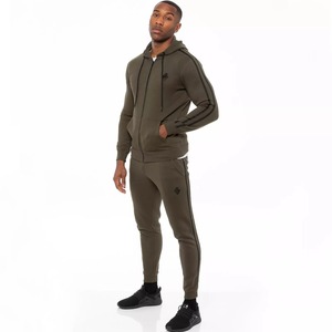 Custom Tracksuit High Quality <b>zip</b> up hoodie with <b>side</b> stripe and jogger <b>trouser</b> Sweatsuit Heavyweight men Tracksuits Tracksuits - Product Image 4