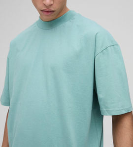 Fait sur mesure 100% coton 300 GSM vêtements de sport oversize à épaules tombantes T-shirts pour hommes tenue décontracté T-shirt léger coupe carrée - Product Image 3