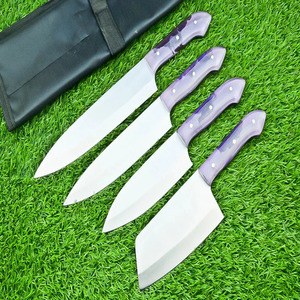 ชุดมีดทำครัวเหล็กดามัสกัส/มีดเชฟ5นิ้ว NO45ใบมีดสแตนเลสรุ่นเหล็กคาร์บอนตัดเนื้อ5ชิ้น - Product Image 2