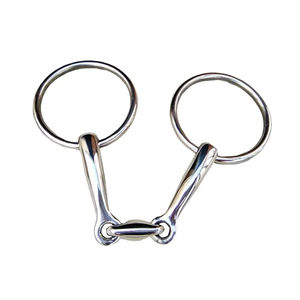 Mèche à anneau lâche en acier inoxydable Équipement équestre Accessoires pour chevaux 11.5cm - Product Image 3