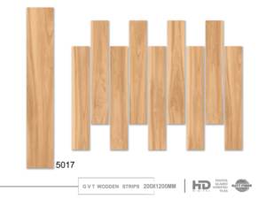 Lujo 200x1200 Azulejo de grano de madera de cerámica 8x48 Tablón de aspecto de textura Moderno Fácil instalación Tablón de suelo impermeable - Product Image 2