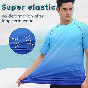 Rash Guard manga corta UPF 50 + protección solar UV secado rápido pesca playa agua camiseta ligera natación surf Top - Product Image 5