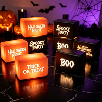 Luci LED di Halloween a Batteria per Esterni, Design Personalizzato con Cappello da Strega, Teschio e Fantasma per Eventi di Gruppo e Raduni