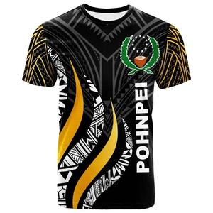 Personalizado 3DPrint Tribal Cultura Chuuk Kosrae Pohnpei Polinesio DIY Nombre/Texto Hombre/Mujer Camisetas de manga corta 2025 OEM - Product Image 4