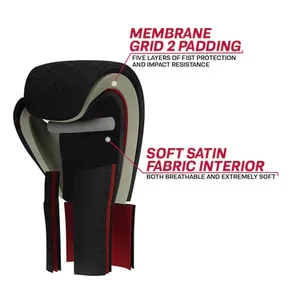 Guantes de entrenamiento de boxeo de calidad superior profesional Diseño rojo personalizado Cuero real Guantes de boxeo al por mayor Guantes de combate - Product Image 3