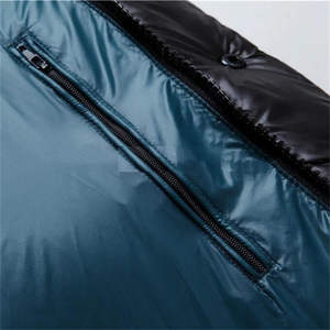 Nouvelle veste d'hiver pour homme en coton rembourré longue et épaisse à col montant brodée imperméable et réversible Vêtement d'extérieur d'hiver - Product Image 3