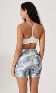 Pantalones cortos de yoga al por mayor logotipo personalizado mujeres de cintura alta sin costuras pantalones cortos de yoga gimnasio ropa deportiva pantalones cortos de yoga fabricante - Product Image 4