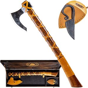 Hacha vikinga de acero al carbono de nuevo diseño de alta calidad a la venta hacha vikinga de acero al carbono para exteriores personalizada, SCL - Product Image 3