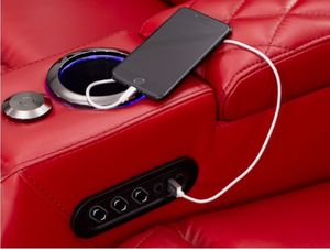 Sillón Reclinable Eléctrico Moderno de Cuero Genuino de Lujo, Asientos de <span class=keywords><strong>Cine</strong></span> en Casa de 1/2/3 Plazas, Sofá de <span class=keywords><strong>Cine</strong></span> en Casa para Sala de Estar - Product Image 3