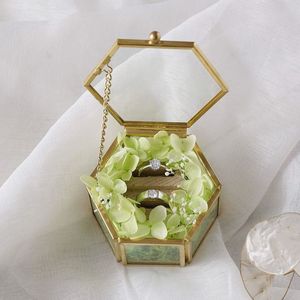 Nouveau le plus meilleur porte-bijoux en verre de conception Top vente de qualité supérieure forme hexagonale nouveau Look personnalisé longue durée boîte à bagues - Product Image 5