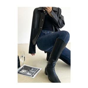 Veste en cuir véritable respirante pour femmes Nouvelle veste en faux cuir Vestes à manches longues pour femmes MS-LJ-0057 - Product Image 3