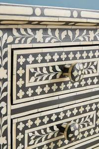 Meubles de chambre à coucher en incrustation d'os floral antique moderne Table d'appoint en bois réglable pour la maison ou l'hôtel - Product Image 3