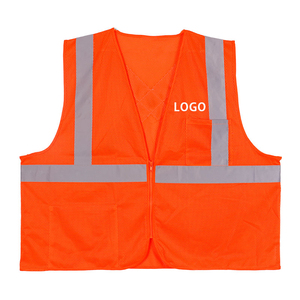 Gilet de sécurité personnalisé jaune haute visibilité classe 2 tissu en toile standard avec rayures argentées réfléchissantes pour l'été 2 poches incluses - Product Image 1